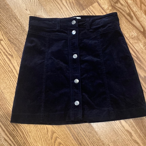 Womens JDY Denim corduroy mini skirt button front yolk waist - Picture 4 of 13